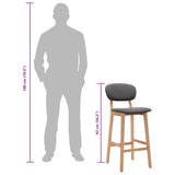 Bar Stools 2 pcs Dark Grey Fabric - Extra Image