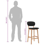 Bar Stools 2 pcs Black Fabric - Extra Image