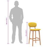 Bar Stools 2 pcs Mustard Yellow Fabric - Extra Image