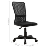 Office Chair Black 44x52x100 cm Mesh Fabric - Low Angle