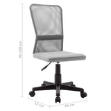 Office Chair Grey 44x52x100 cm Mesh Fabric - Low Angle