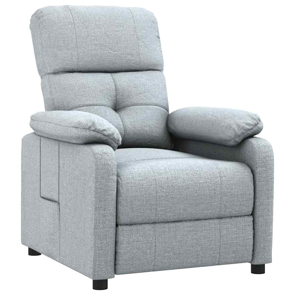 Recliner Chair Light Grey Fabric