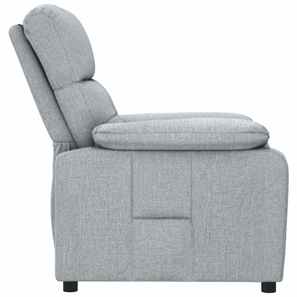 Recliner Chair Light Grey Fabric