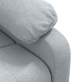 Recliner Chair Light Grey Fabric - Low Angle