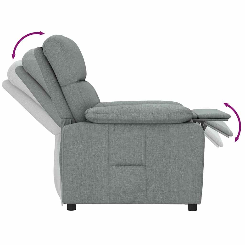 Recliner Chair Dark Grey Fabric
