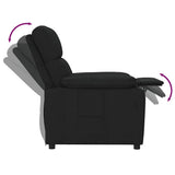 Recliner Chair Black Fabric - Close-Up Angle