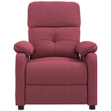 Recliner Chair Wine Red Fabric - Side View