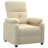 Recliner Chair Cream Fabric - Front View
