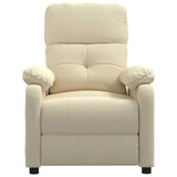 Recliner Chair Cream Fabric - Side View