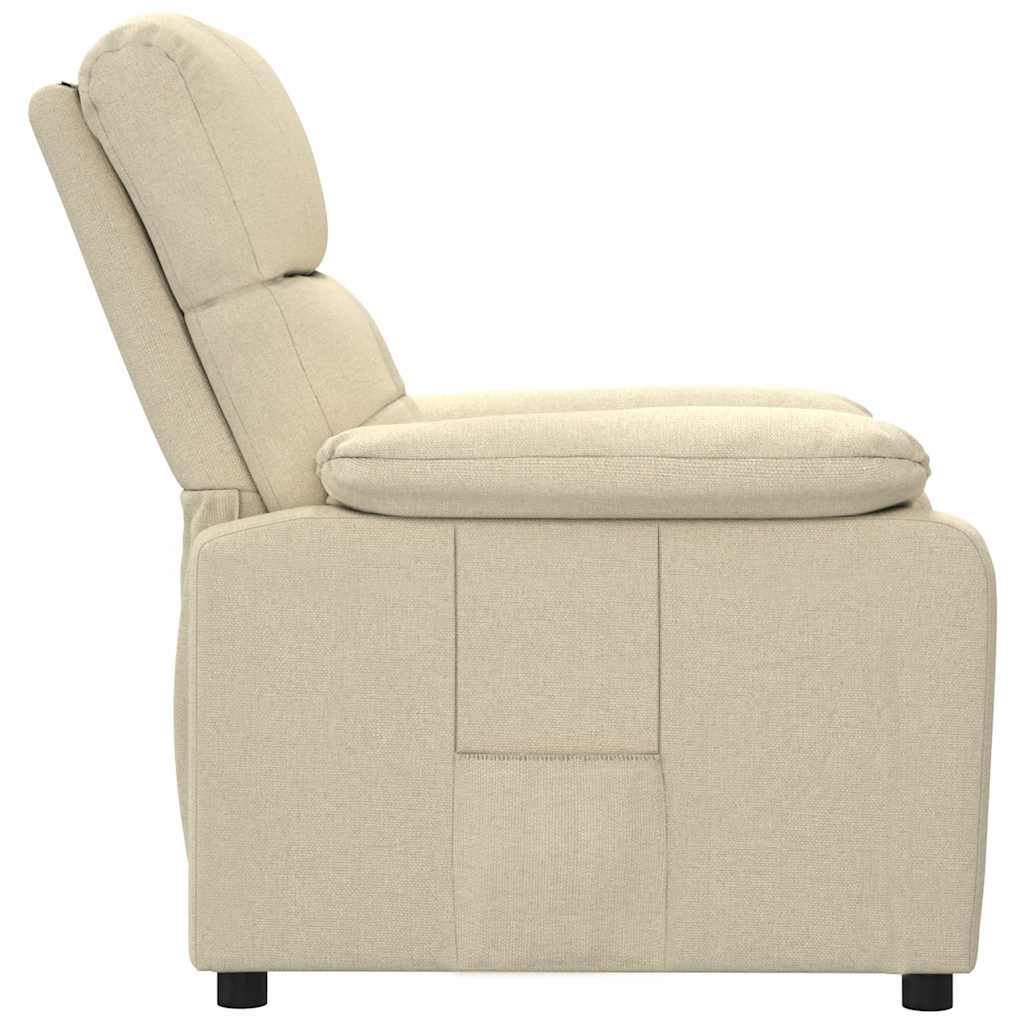 Recliner Chair Cream Fabric