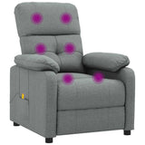 Massage Chair Dark Grey Fabric - Close-Up Angle