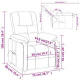 Massage Chair Dark Grey Fabric