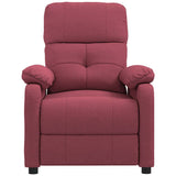 Massage Chair Wine Red Fabric - Side View
