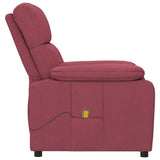 Massage Chair Wine Red Fabric