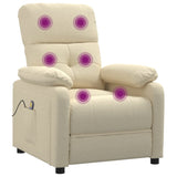 Massage Chair Cream Fabric - Rear View
