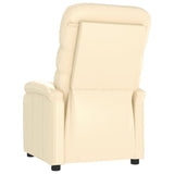 Recliner Chair Cream Faux Leather
