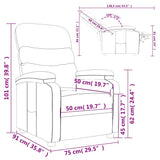 Recliner Chair Cream Faux Leather - Extra Image