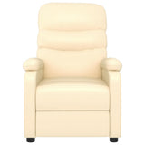 Massage Chair Cream Faux Leather - Side View