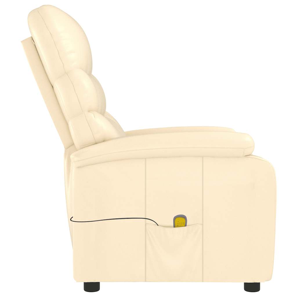 Massage Chair Cream Faux Leather