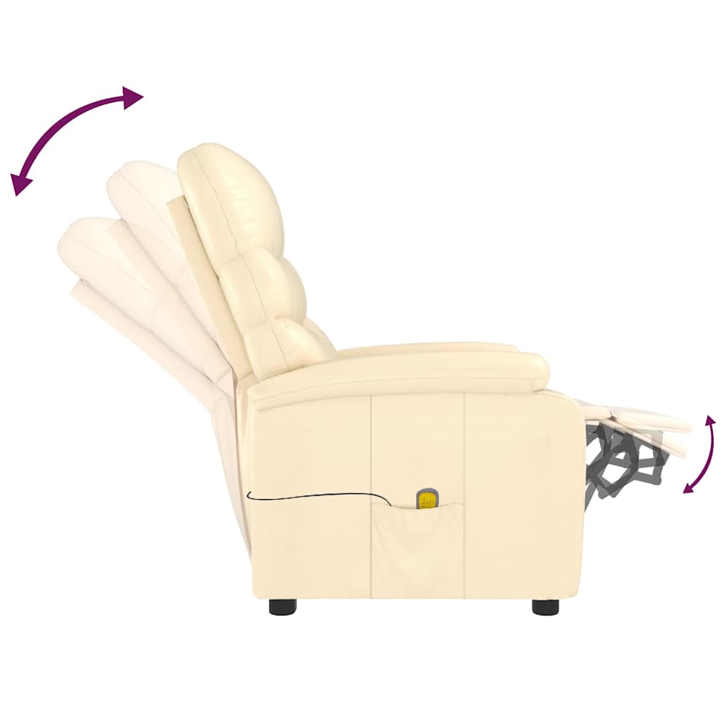 Massage Chair Cream Faux Leather
