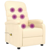Massage Chair Cream Faux Leather