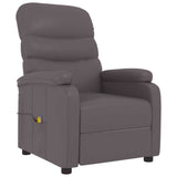 Massage Chair Grey Faux Leather - Front View