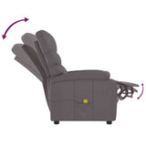 Massage Chair Grey Faux Leather - Close-Up Angle