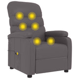Massage Chair Grey Faux Leather - Low Angle