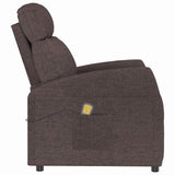 Massage Chair Dark Brown Fabric - Top-Down View