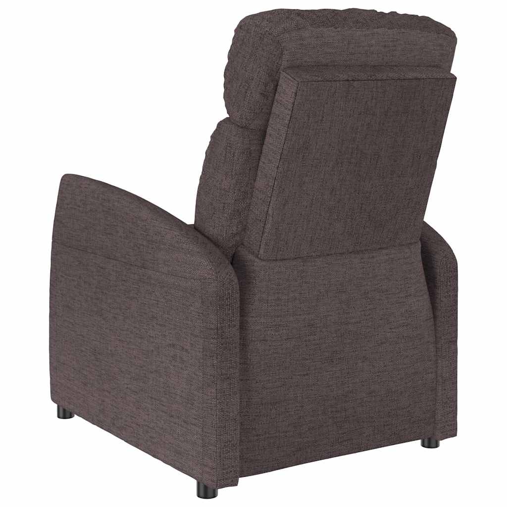 Massage Chair Dark Brown Fabric