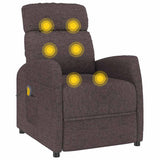 Massage Chair Dark Brown Fabric
