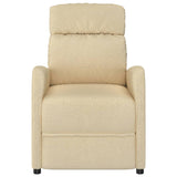 Massage Chair Cream Fabric - Side View