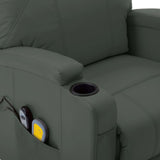 Stand up Massage Chair Anthracite Faux Leather - Close-Up Angle