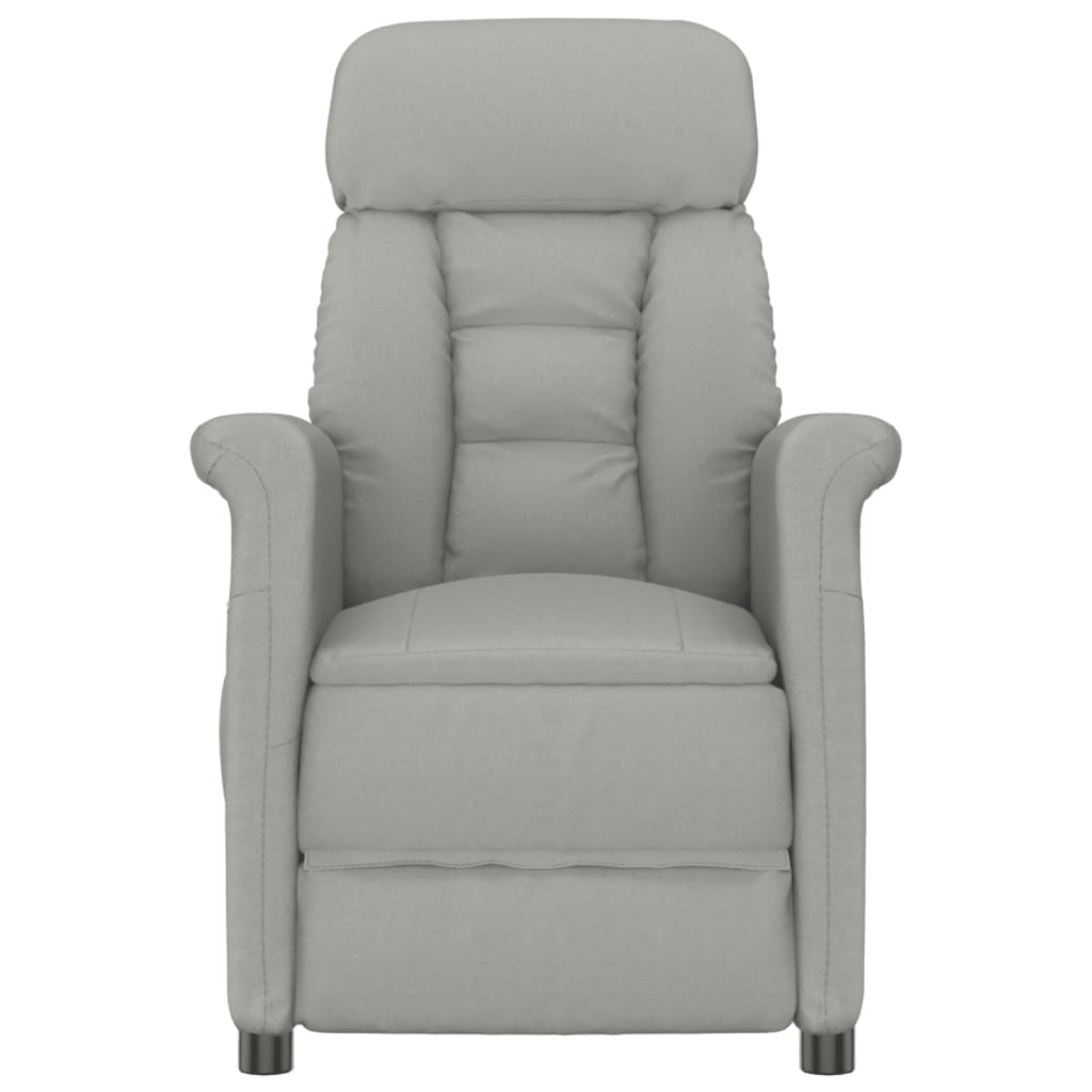 Massage Chair Light Grey Faux Suede Leather