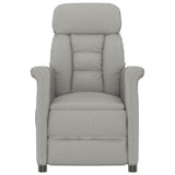 Massage Chair Light Grey Faux Suede Leather