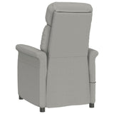 Massage Chair Light Grey Faux Suede Leather - 45-Degree Angle