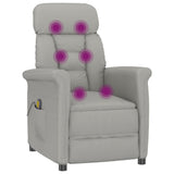 Massage Chair Light Grey Faux Suede Leather