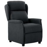 Recliner Chair Dark Grey Fabric - Front View
