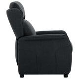 Recliner Chair Dark Grey Fabric - Side View