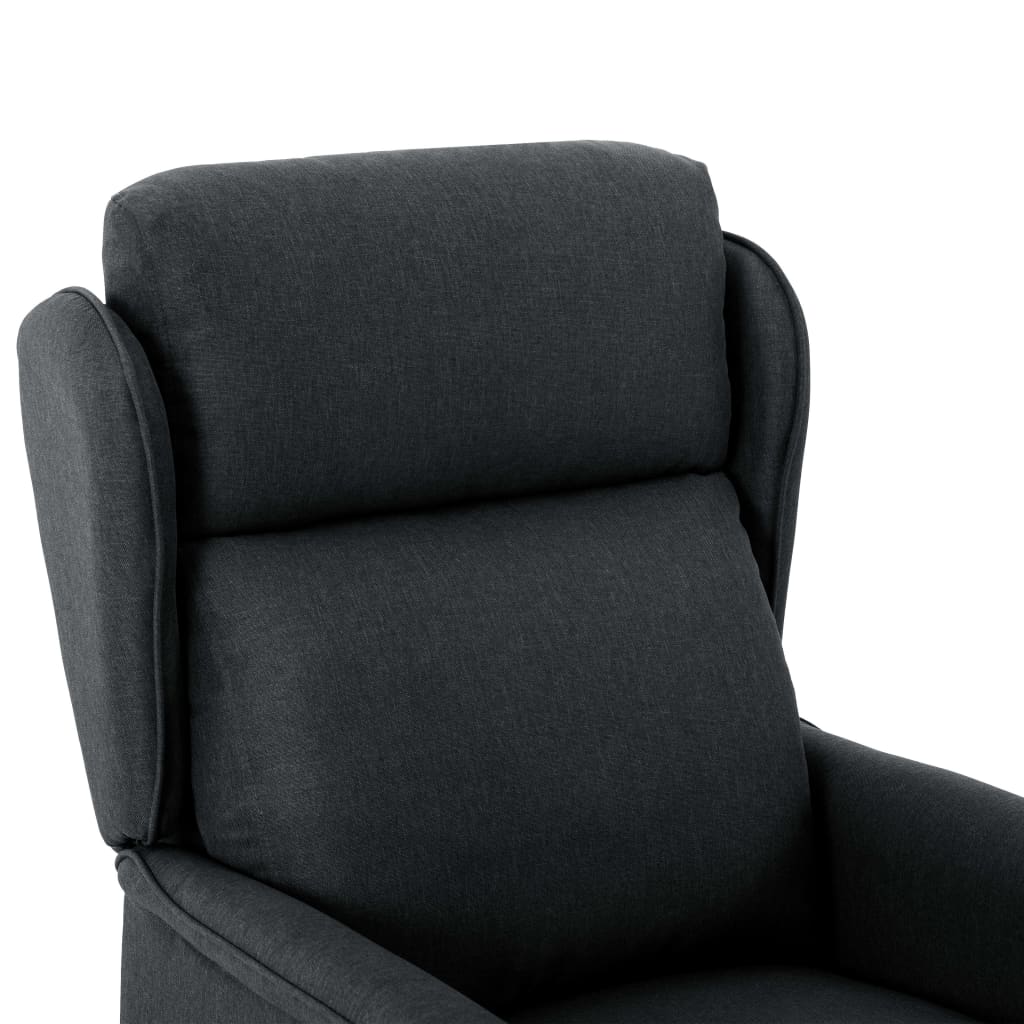 Recliner Chair Dark Grey Fabric