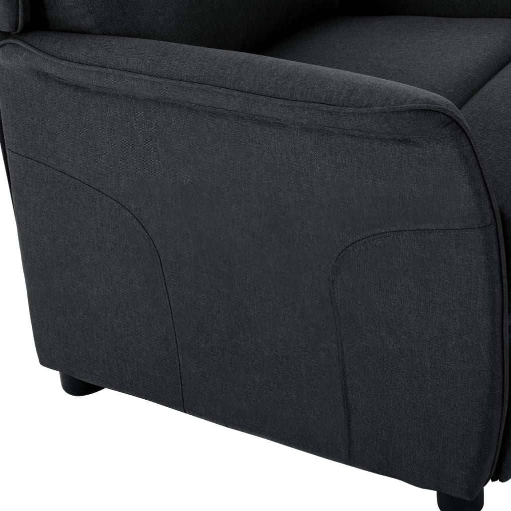 Recliner Chair Dark Grey Fabric