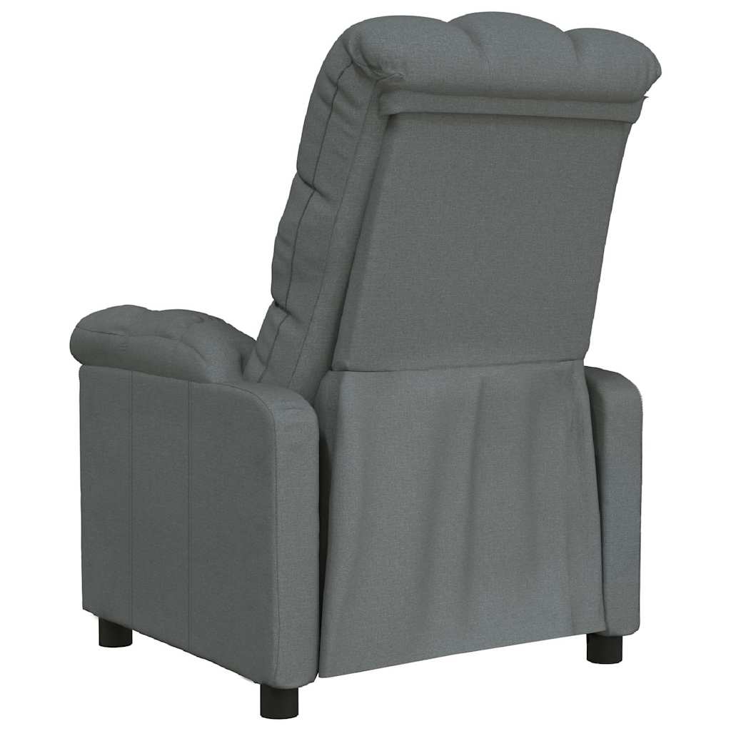 Recliner Chair Dark Grey Fabric