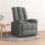 Recliner Chair Dark Grey Fabric