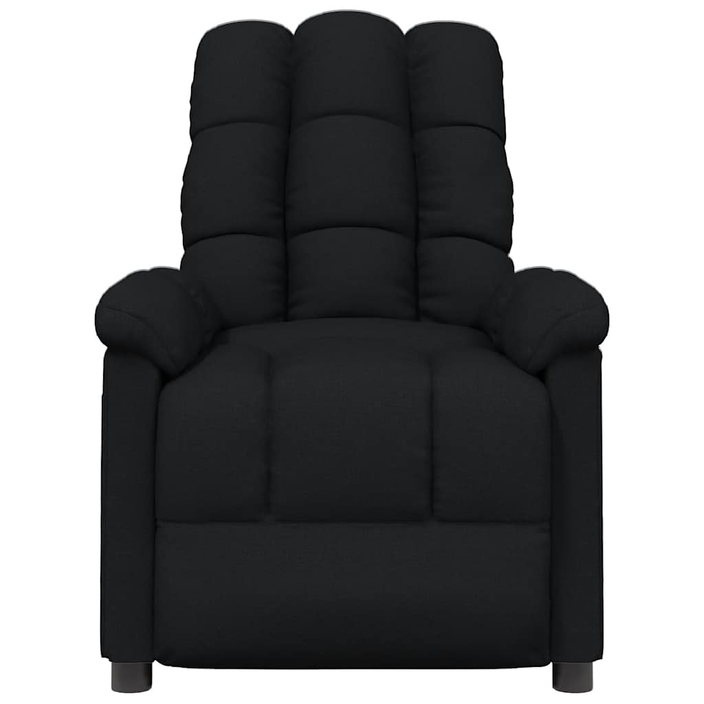 Recliner Chair Black Fabric