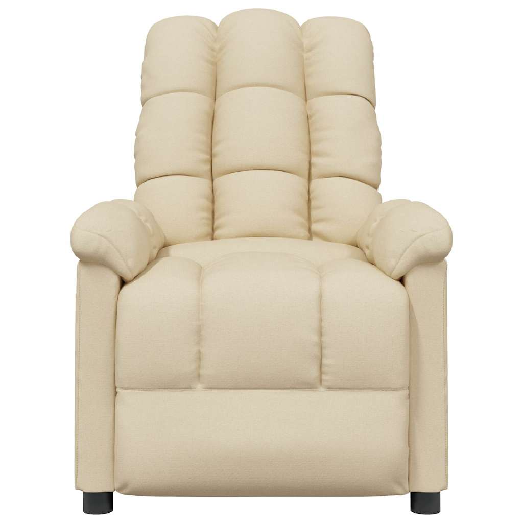 Recliner Chair Cream Fabric