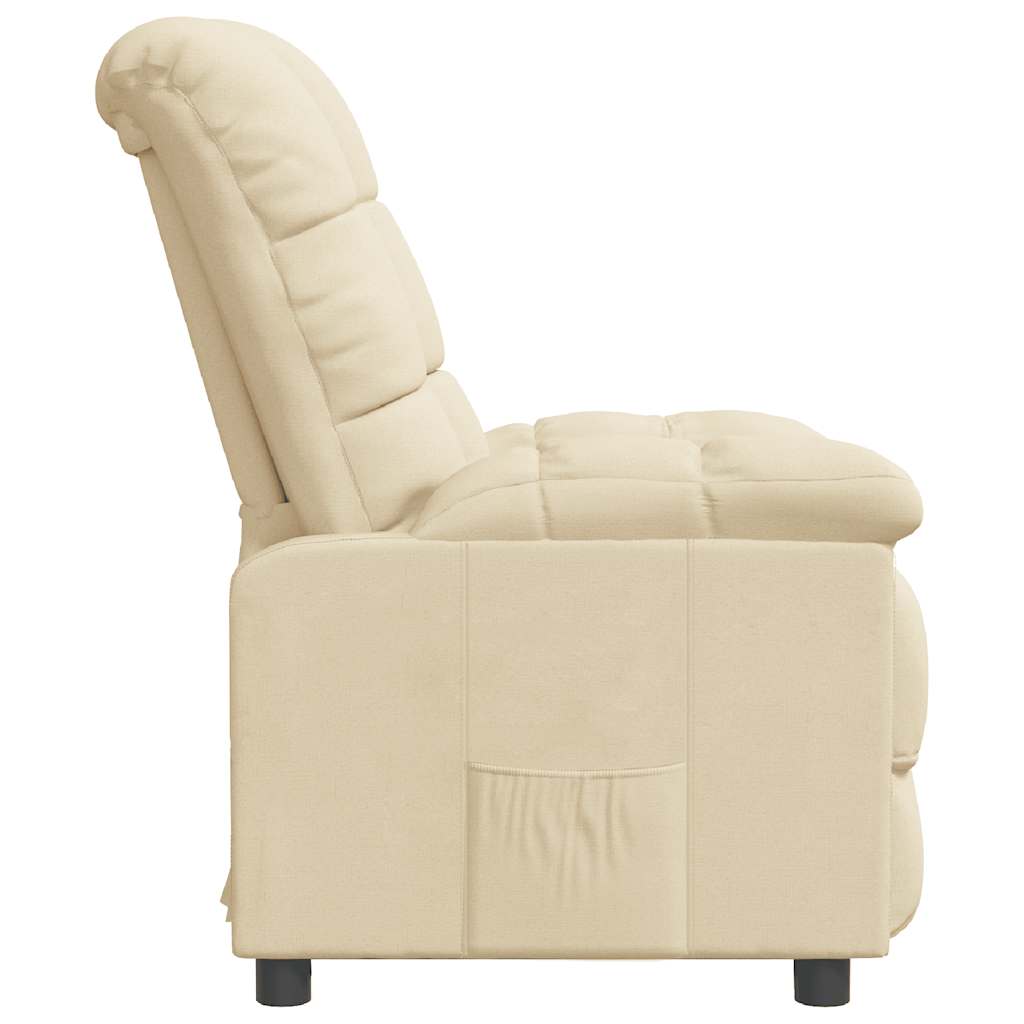 Recliner Chair Cream Fabric