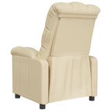 Recliner Chair Cream Fabric - 45-Degree Angle