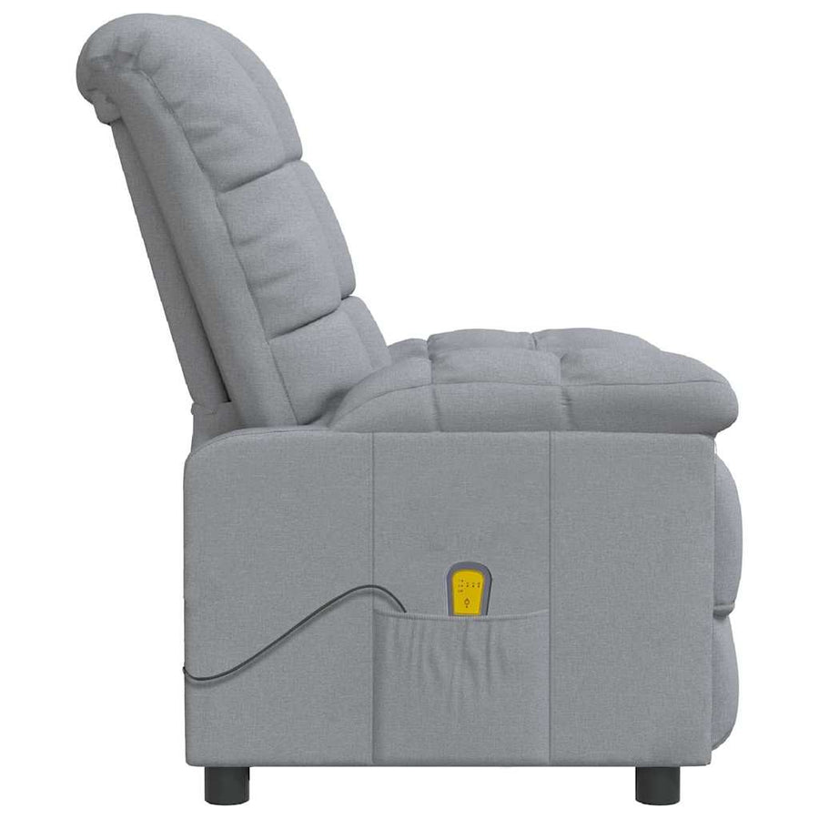 Massage Chair Light Grey Fabric