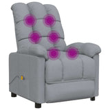 Massage Chair Light Grey Fabric - Rear View