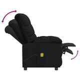 Massage Chair Black Fabric - Close-Up Angle